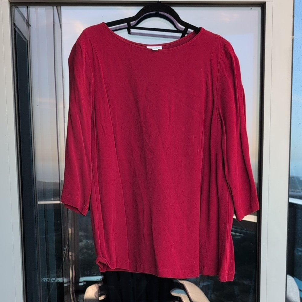 J. Jill Rich Red Blouse, XL